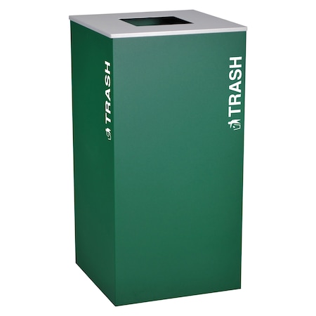 Ex-Cell Kaiser 36-Gal. Square Receptacle - Trash decal, Green RC-KD36-T EGX